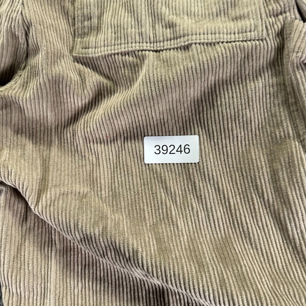 MNML Pant Mens L Brown Corduroy Cotton Cargo Wide-Leg Baggy Utility Workwear - Picture 12 of 12